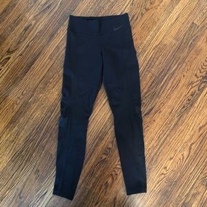 Nike Dri-Fit small black leggings with mesh detail